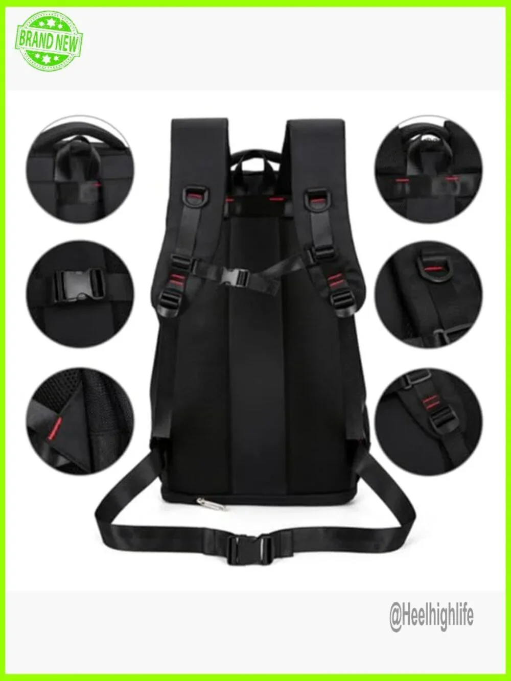 90L Large Capacity Nylon Travel Backpack for Hiking Camping Trekking